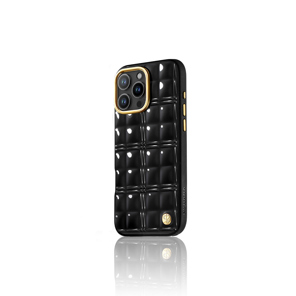 Pynana iPhone 16 Pro Askı Aparatlı Metal Grid Kılıf Pynana iPhone 16 Pro Askı Aparatlı Metal Grid Kılıf